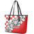 Personalized Croatia Leopard Heads Leather Tote Bag With Iris - Wonder Print Shop