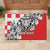 Personalized Croatia Leopard Heads Rubber Doormat With Iris - Wonder Print Shop