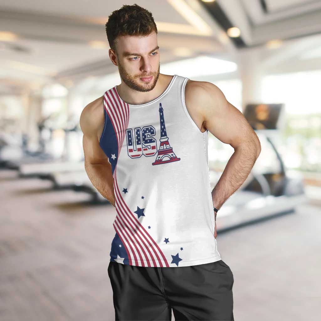 Custom USA Summer Sport 2024 Men Tank Top Flag Of The United States - Wonder Print Shop