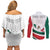 Custom Mexico Independence Day Couples Matching Off Shoulder Short Dress and Long Sleeve Button Shirt El Grito De Independencia