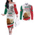 Custom Mexico Independence Day Couples Matching Off The Shoulder Long Sleeve Dress and Long Sleeve Button Shirt El Grito De Independencia