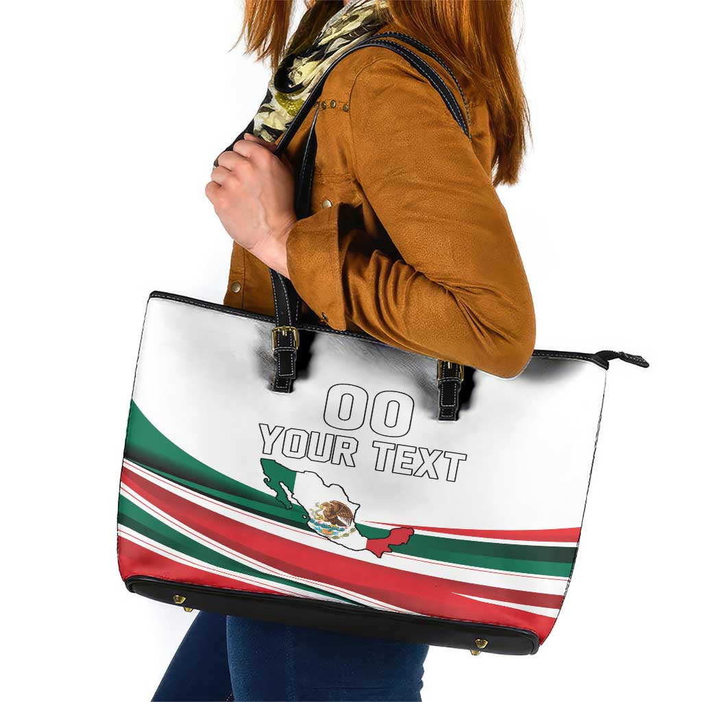 Custom Mexico Independence Day Leather Tote Bag El Grito De Independencia