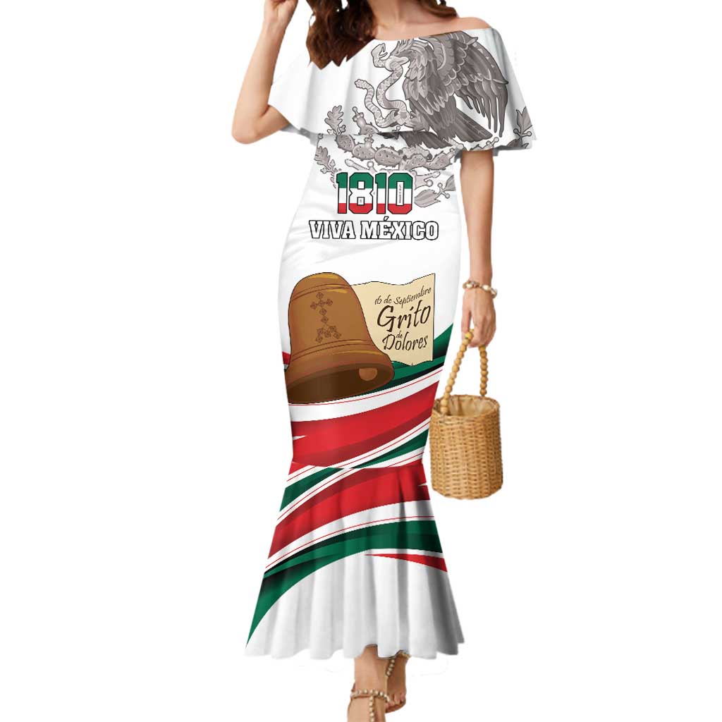 Custom Mexico Independence Day Mermaid Dress El Grito De Independencia - Wonder Print Shop