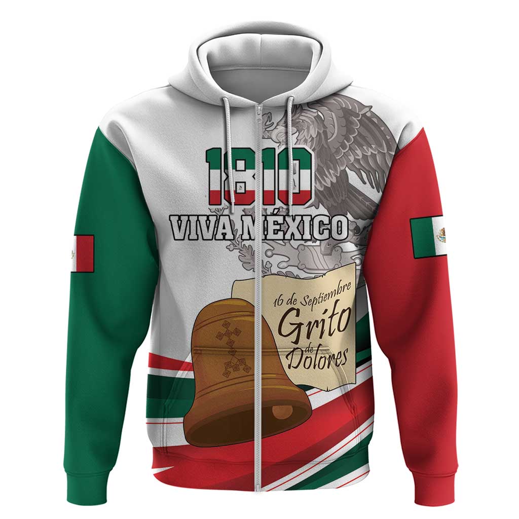 Custom Mexico Independence Day Zip Hoodie El Grito De Independencia - Wonder Print Shop