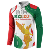 Zip-up sweatshirt, white/green/red, '1810 MEXICO' text with winged figure graphic.