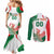 Custom Mexico Independence Day Couples Matching Mermaid Dress and Long Sleeve Button Shirt Monumento A La Independencia