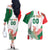 Custom Mexico Independence Day Couples Matching Off The Shoulder Long Sleeve Dress and Hawaiian Shirt Monumento A La Independencia