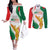 Custom Mexico Independence Day Couples Matching Off The Shoulder Long Sleeve Dress and Long Sleeve Button Shirt Monumento A La Independencia