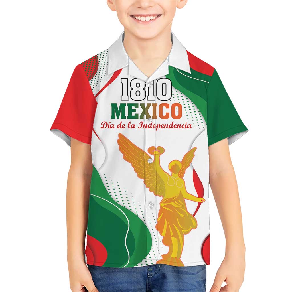 Custom Mexico Independence Day Kid Hawaiian Shirt Monumento A La Independencia