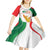 Custom Mexico Independence Day Kid Short Sleeve Dress Monumento A La Independencia