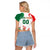 Custom Mexico Independence Day Raglan Cropped T Shirt Monumento A La Independencia