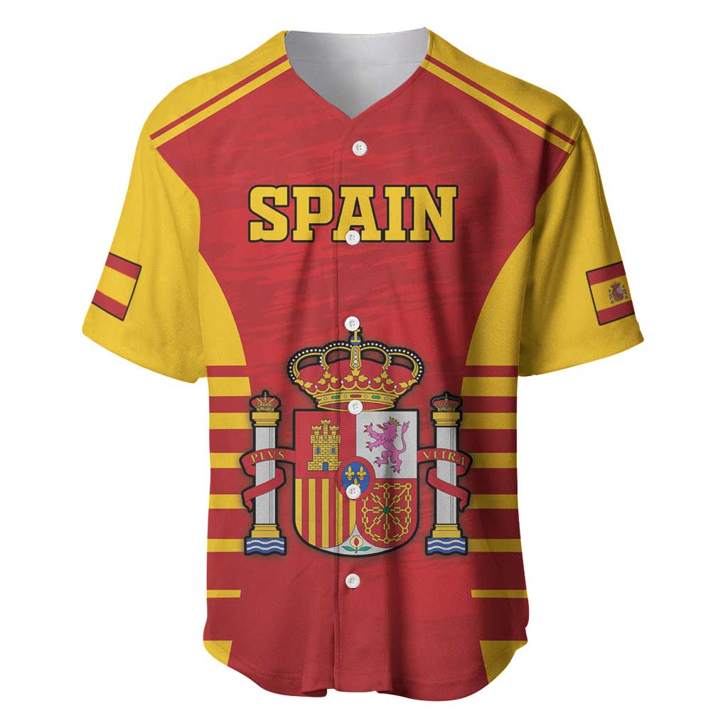 Custom Spain Coat Of Arms Baseball Jersey Sport Style - Wonder Print Shop