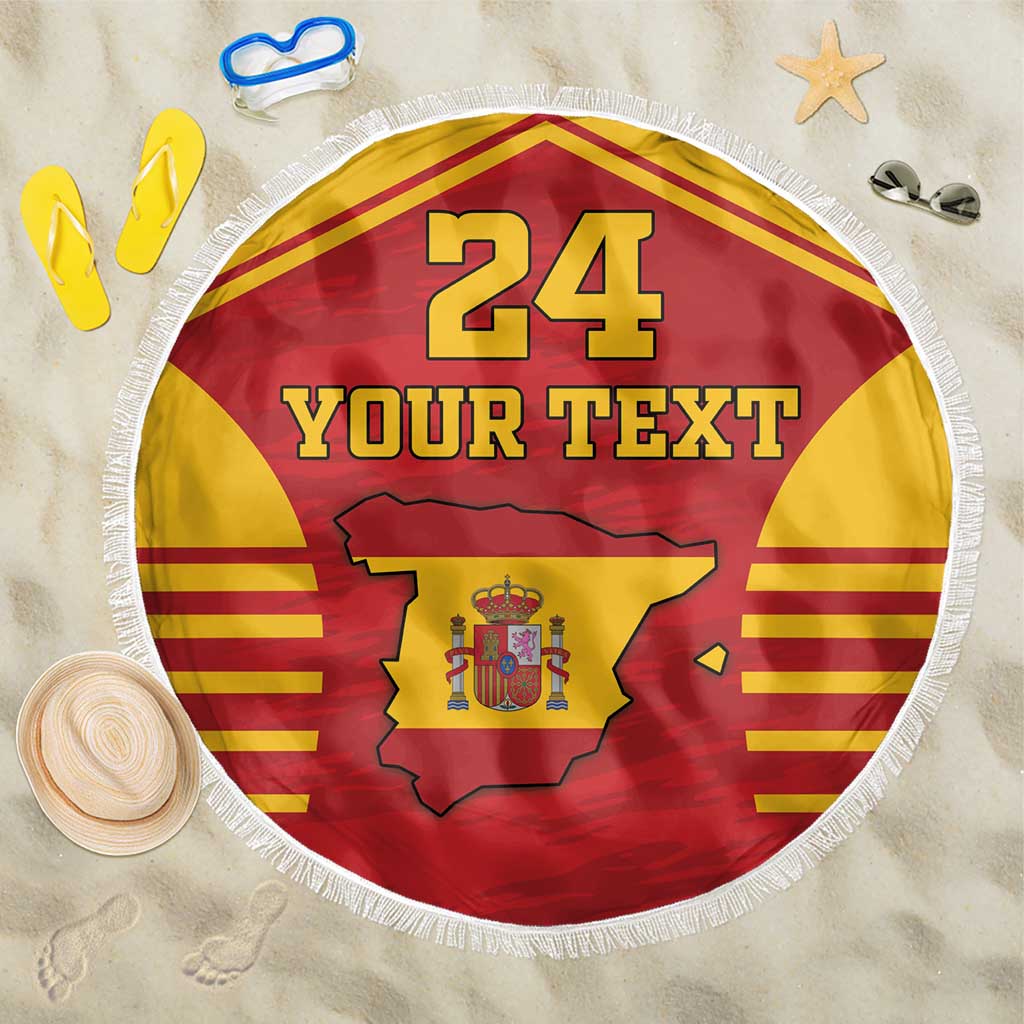 Custom Spain Coat Of Arms Beach Blanket Sport Style - Wonder Print Shop