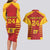 Custom Spain Coat Of Arms Couples Matching Long Sleeve Bodycon Dress and Hawaiian Shirt Sport Style - Wonder Print Shop