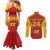 Custom Spain Coat Of Arms Couples Matching Mermaid Dress and Long Sleeve Button Shirt Sport Style