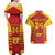 Custom Spain Coat Of Arms Couples Matching Off Shoulder Maxi Dress and Hawaiian Shirt Sport Style - Wonder Print Shop