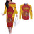 Custom Spain Coat Of Arms Couples Matching Off The Shoulder Long Sleeve Dress and Long Sleeve Button Shirt Sport Style