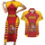 Custom Spain Coat Of Arms Couples Matching Short Sleeve Bodycon Dress and Hawaiian Shirt Sport Style - Wonder Print Shop