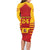 Custom Spain Coat Of Arms Family Matching Long Sleeve Bodycon Dress and Hawaiian Shirt Sport Style - Wonder Print Shop