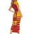 Custom Spain Coat Of Arms Family Matching Short Sleeve Bodycon Dress and Hawaiian Shirt Sport Style - Wonder Print Shop