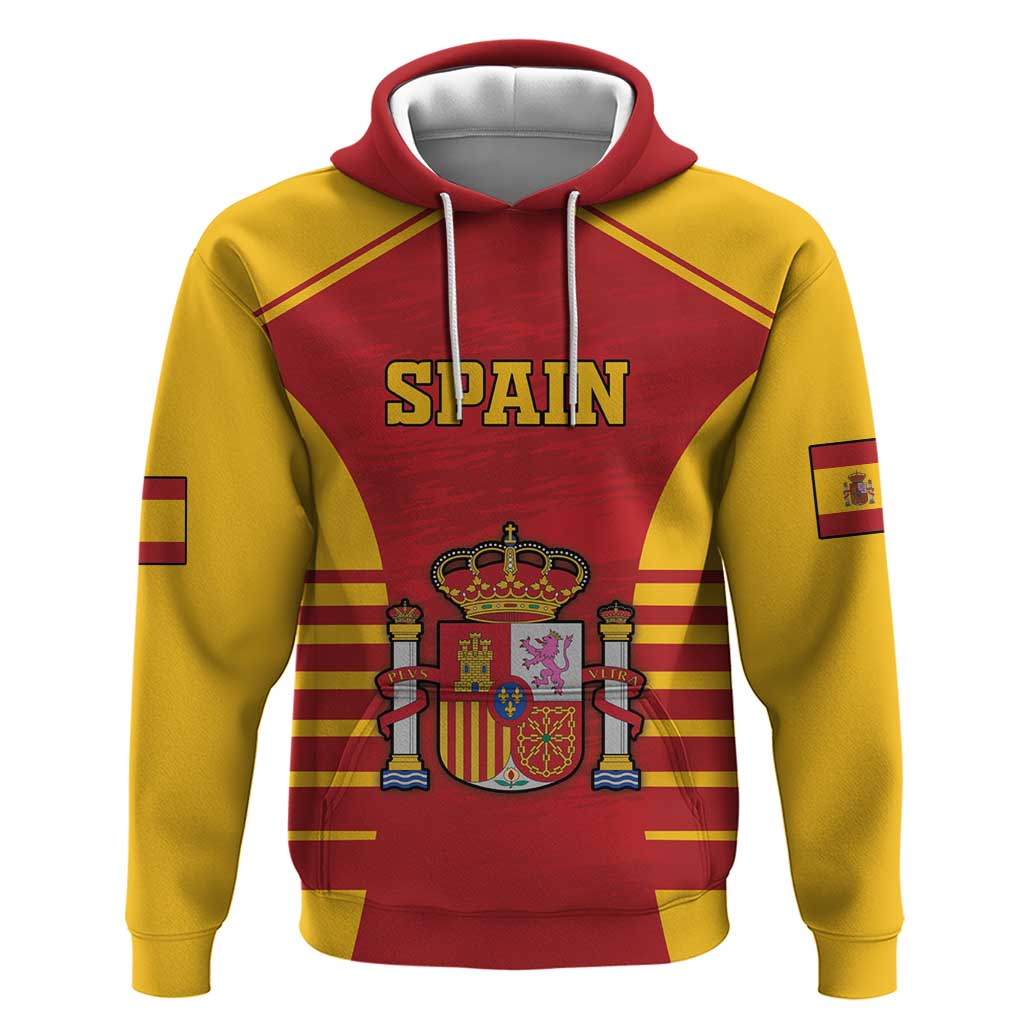 Custom Spain Coat Of Arms Hoodie Sport Style - Wonder Print Shop