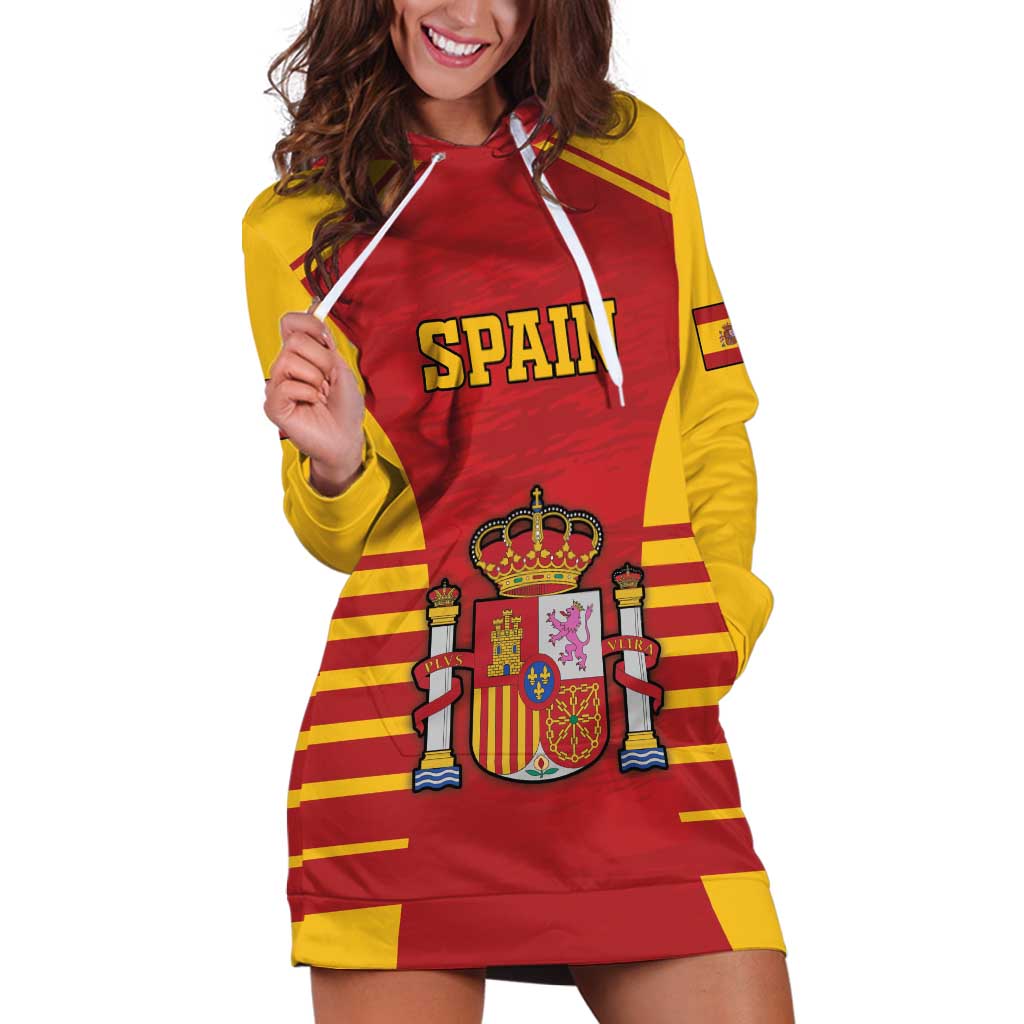 Custom Spain Coat Of Arms Hoodie Dress Sport Style - Wonder Print Shop