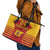 Custom Spain Coat Of Arms Leather Tote Bag Sport Style - Wonder Print Shop