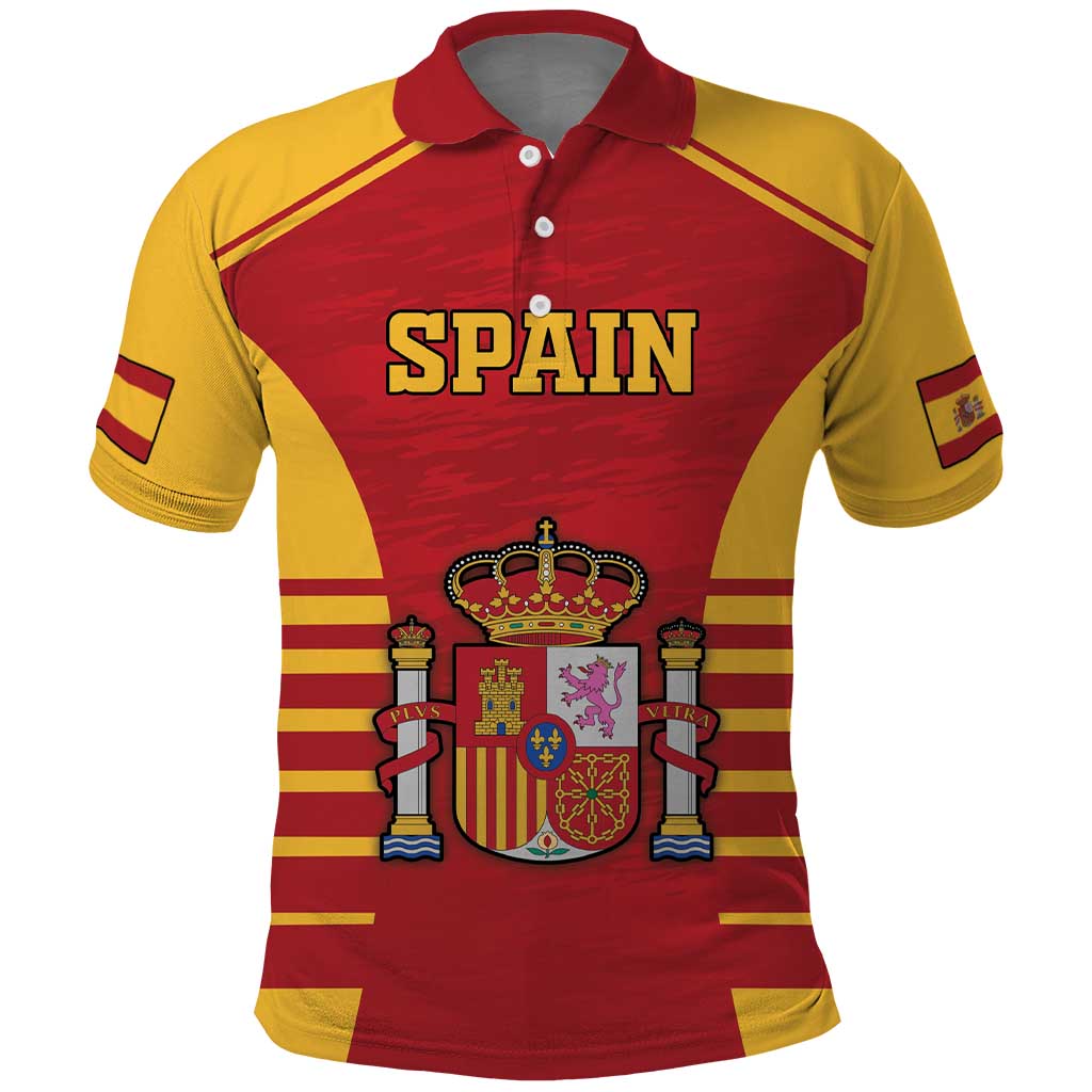 Custom Spain Coat Of Arms Polo Shirt Sport Style - Wonder Print Shop