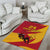 Custom Spain Aggressive Fighting Bull Area Rug With Carnation Flowers - Wonder Print Shop