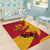 Custom Spain Aggressive Fighting Bull Area Rug With Carnation Flowers - Wonder Print Shop