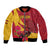 Custom Spain Aggressive Fighting Bull Bomber Jacket With Carnation Flowers - Wonder Print Shop