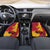 Custom Spain Aggressive Fighting Bull Car Mats With Carnation Flowers - Wonder Print Shop