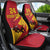 Custom Spain Aggressive Fighting Bull Car Seat Cover With Carnation Flowers - Wonder Print Shop