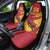 Custom Spain Aggressive Fighting Bull Car Seat Cover With Carnation Flowers - Wonder Print Shop