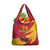 Custom Spain Aggressive Fighting Bull Grocery Bag With Carnation Flowers