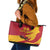 Custom Spain Aggressive Fighting Bull Leather Tote Bag With Carnation Flowers