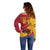 Custom Spain Aggressive Fighting Bull Off Shoulder Sweater With Carnation Flowers - Wonder Print Shop