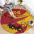 Custom Spain Aggressive Fighting Bull Round Carpet With Carnation Flowers