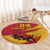 Custom Spain Aggressive Fighting Bull Round Carpet With Carnation Flowers