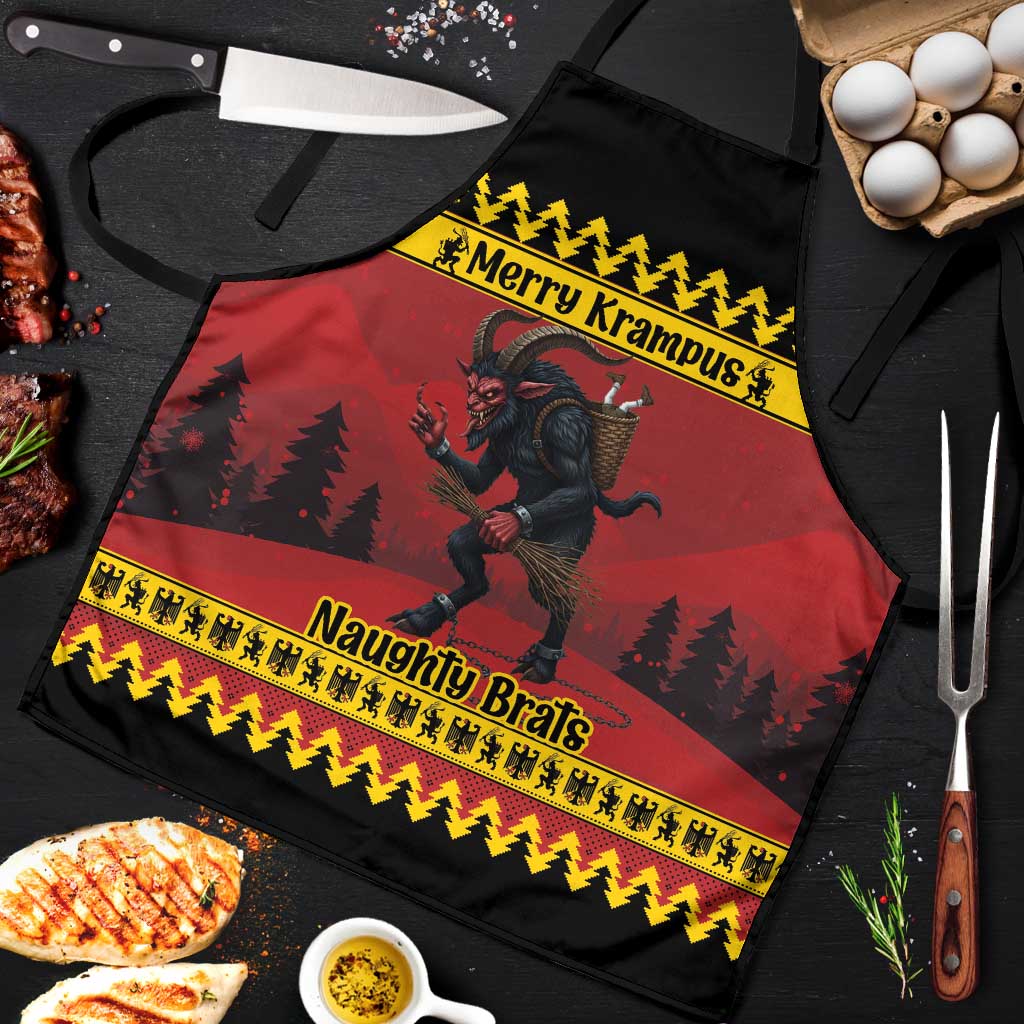 Merry Krampus Germany Apron Frohe Weihnachten - Wonder Print Shop