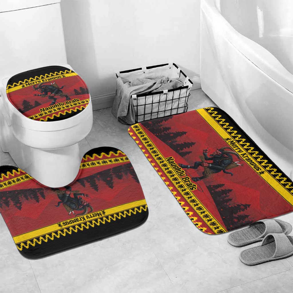 Merry Krampus Germany Bathroom Set Frohe Weihnachten - Wonder Print Shop