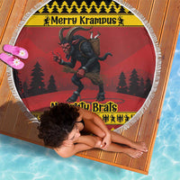 Merry Krampus Germany Beach Blanket Frohe Weihnachten - Wonder Print Shop
