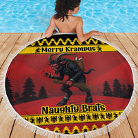 Merry Krampus Germany Beach Blanket Frohe Weihnachten - Wonder Print Shop