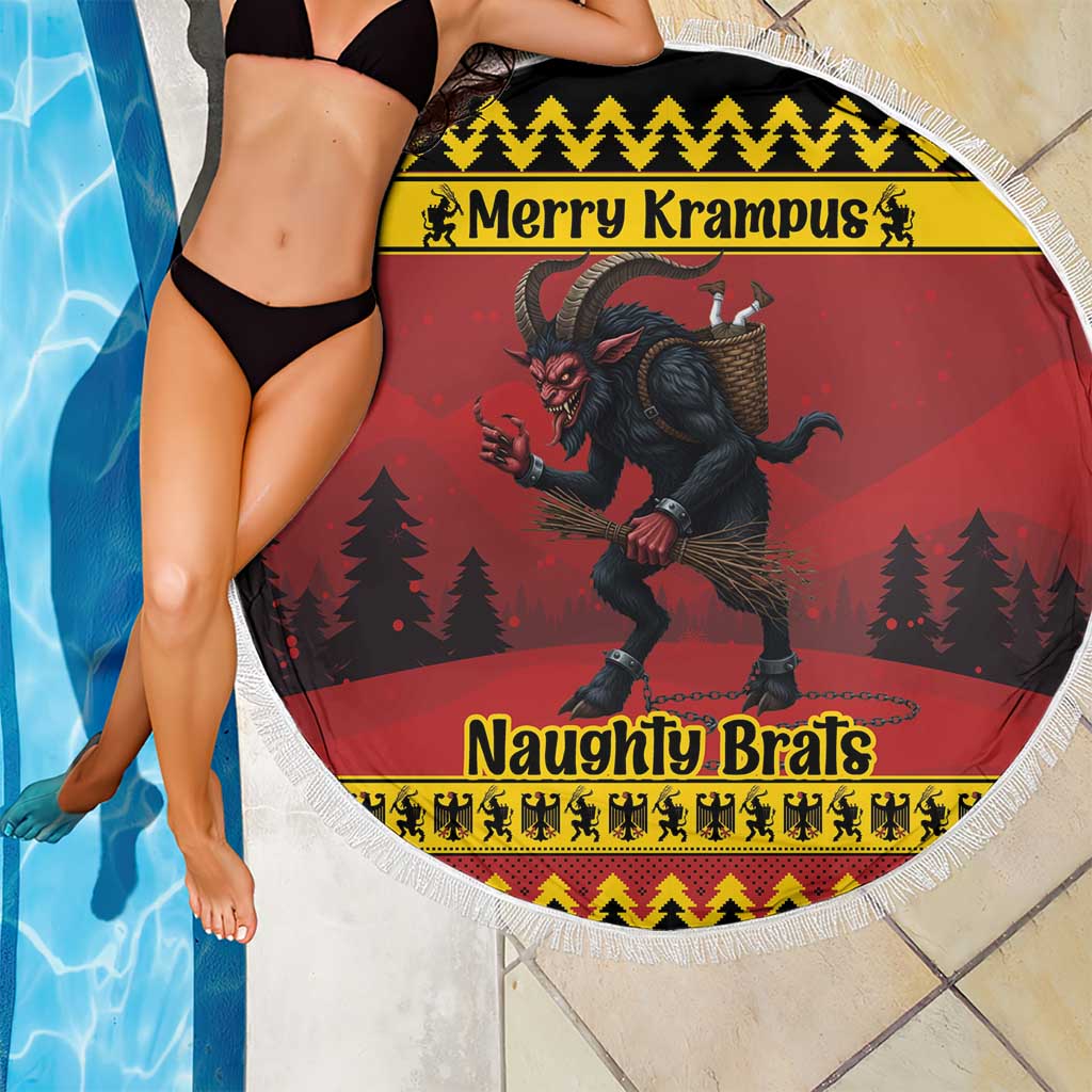 Merry Krampus Germany Beach Blanket Frohe Weihnachten - Wonder Print Shop