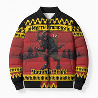 Merry Krampus Germany Bomber Puffer Jacket Frohe Weihnachten - Wonder Print Shop