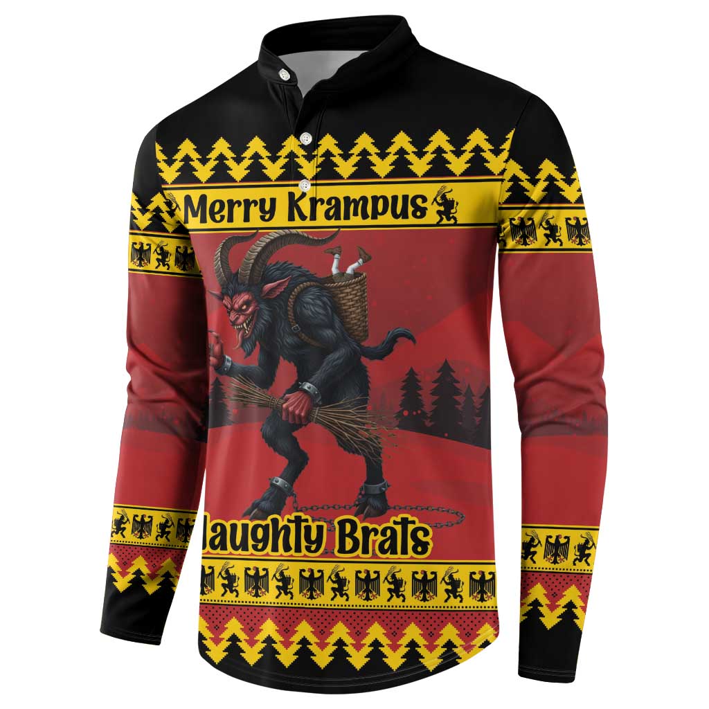 Merry Krampus Germany Button Sweatshirt Frohe Weihnachten - Wonder Print Shop