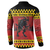 Merry Krampus Germany Button Sweatshirt Frohe Weihnachten - Wonder Print Shop