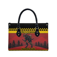 Merry Krampus Germany Leather Bag Frohe Weihnachten - Wonder Print Shop