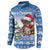 Personalized Nicaragua Christmas Button Sweatshirt Panthera Onca Cute With Christmas Tree - Wonder Print Shop