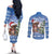 Personalized Nicaragua Christmas Couples Matching Off The Shoulder Long Sleeve Dress and Long Sleeve Button Shirt Panthera Onca Cute With Christmas Tree